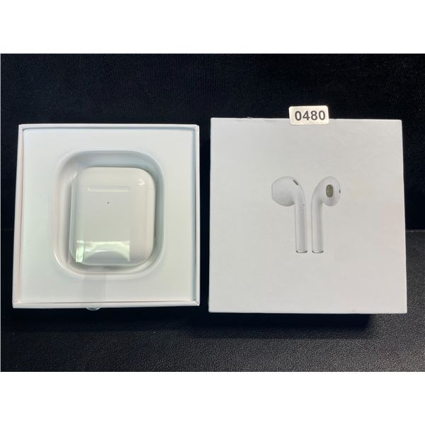 1 Pair of TWS Airpod-Style Wireless Earbuds with Charging Case - White - New
