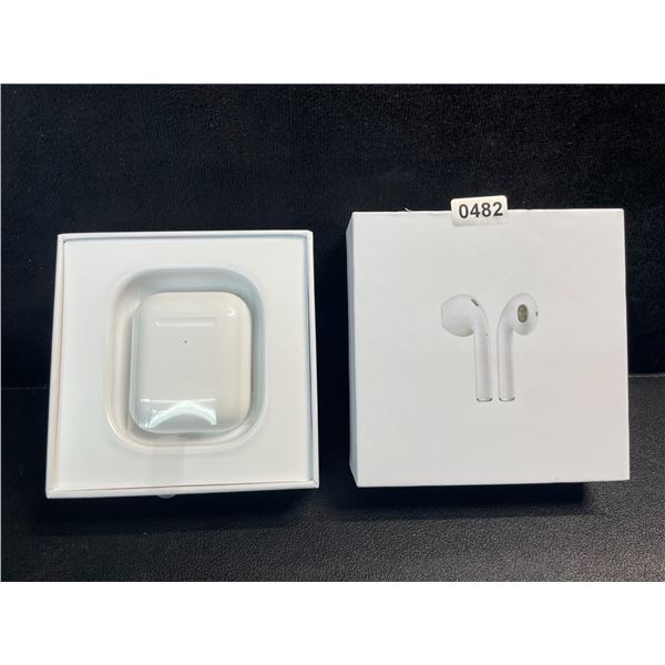 1 Pair of TWS Airpod-Style Wireless Earbuds with Charging Case - White - New