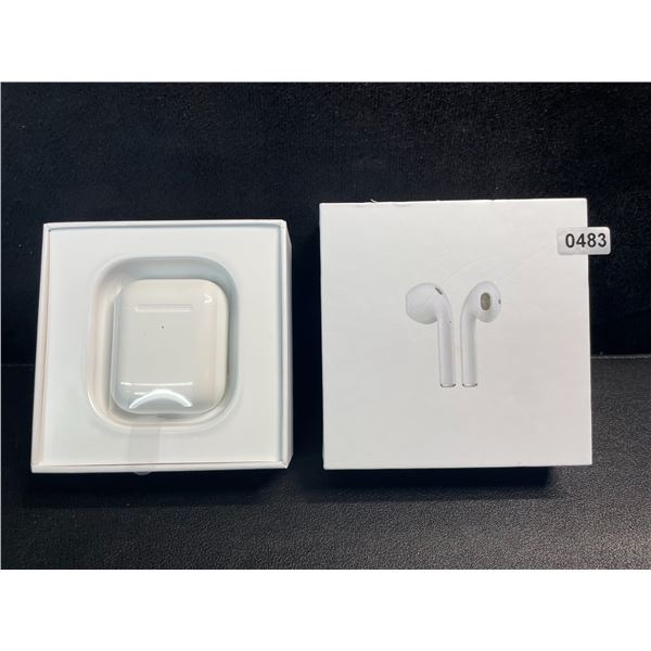 1 Pair of TWS Airpod-Style Wireless Earbuds with Charging Case - White - New