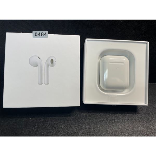 1 Pair of TWS Airpod-Style Wireless Earbuds with Charging Case - White - New