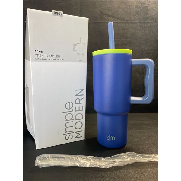 1 SimpleModern 24oz Trek Tumbler with Silicone Straw Lid - New in Box