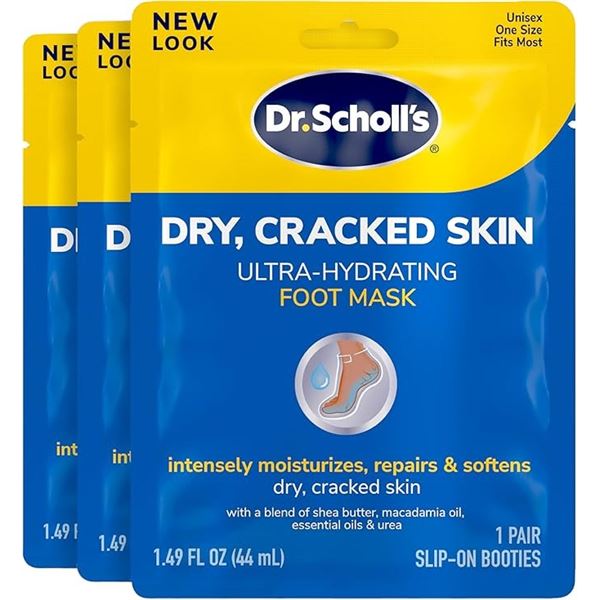2 3-Packs of Dr.Scholl's Ultra-Hydrating Foot Masks - 3 Pairs Per Pack/6 Pairs Total - New