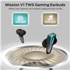 Image 7 : Monster Mission V1 TWS Bluetooth Wireless Earbuds; Low Latency Gaming Headphones - New Sealed