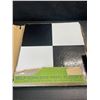 Image 1 : 12 Pack of Self-Adhesive Vinyl Floor Tiles - 12" x 12" Size; Checker Black/White Design - New