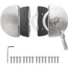 Image 1 : 3 Stainless Steel Glass Door Locks with Keys - Brand New