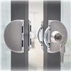 Image 5 : 3 Stainless Steel Glass Door Locks with Keys - Brand New