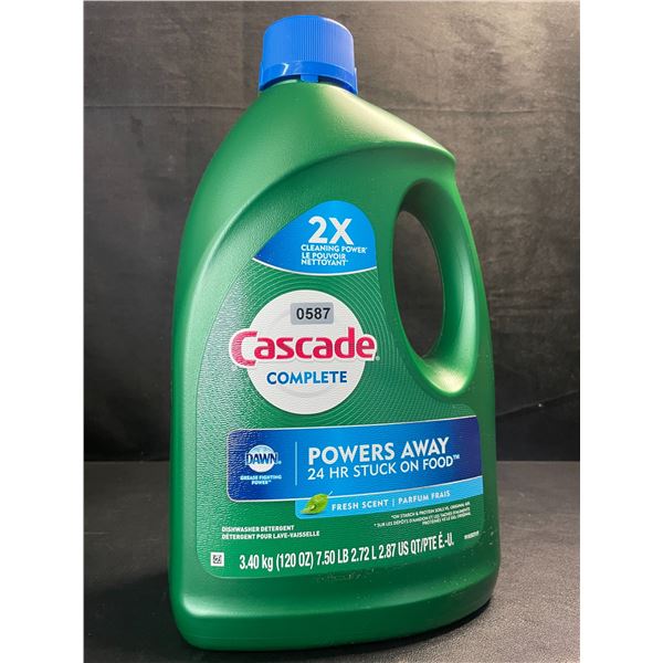 1 Large Jug of Cascade Complete Dishwasher Detergent - Fresh Scent w/ Dawn - 3.40kg - New