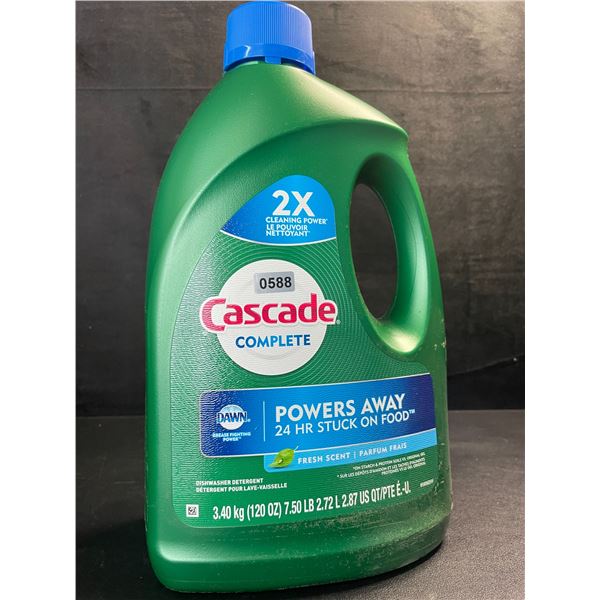 1 Large Jug of Cascade Complete Dishwasher Detergent - Fresh Scent w/ Dawn - 3.40kg - New