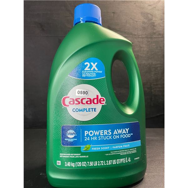 1 Large Jug of Cascade Complete Dishwasher Detergent - Fresh Scent w/ Dawn - 3.40kg - New