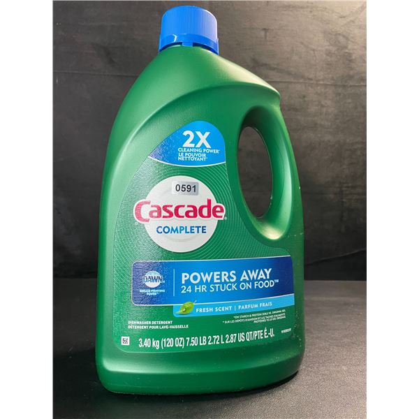 1 Large Jug of Cascade Complete Dishwasher Detergent - Fresh Scent w/ Dawn - 3.40kg - New