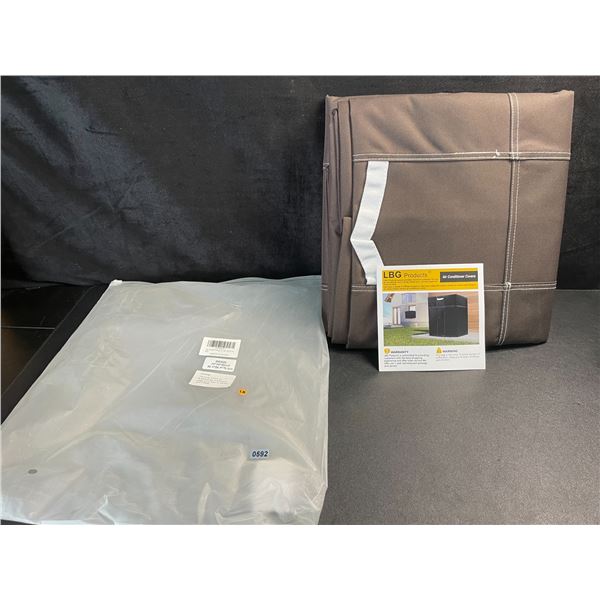 1 Heavy-Duty Fabric Air Conditioner Cover - 34 x 34 x 30" Size - Brown - New