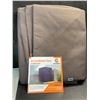 Image 2 : 1 Heavy-Duty Fabric Air Conditioner Cover - 32 x 32 x 36" Size - Brown - New