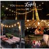 Image 3 : 1 Set of String Lights 25ft Cable 25 Bulb Strand with Extra Bulbs - New