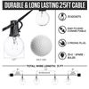 Image 4 : 1 Set of String Lights 25ft Cable 25 Bulb Strand with Extra Bulbs - New
