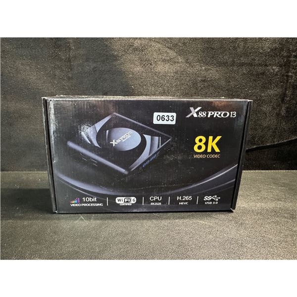 1 X88 Pro 13 Ultra HD 8K Media Streaming Box - New