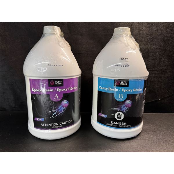 1 Set of A and B Lets Resin and Hardener 1:1 3.78L - New