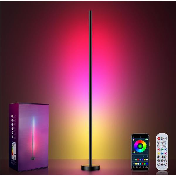 1 Smart Wifi RGB Corner Lamp with App Control and Remote - 16 Million Colour Combinations - New