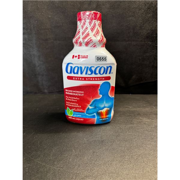 1 Bottle of Gaviscon Extra Strength Soothing Icy Mint - Acid and Heartburn Relief 600ML - New