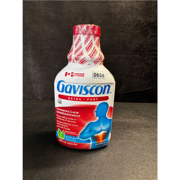 1 Bottle of Gaviscon Extra Strength Soothing Icy Mint - Acid and Heartburn Relief 600ML - New