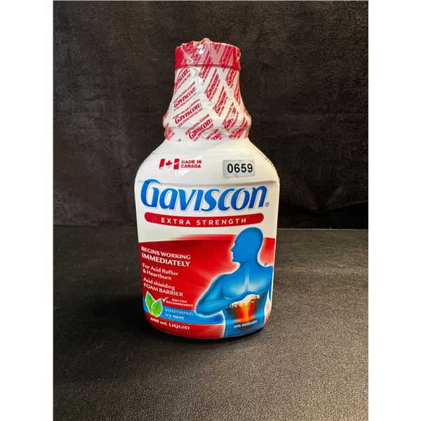 1 Bottle of Gaviscon Extra Strength Soothing Icy Mint - Acid and Heartburn Relief 600ML - New