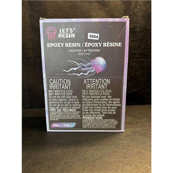 1 Box of Lets Resin Epoxy Resin 946ml Bottles A and B 1:1 - New