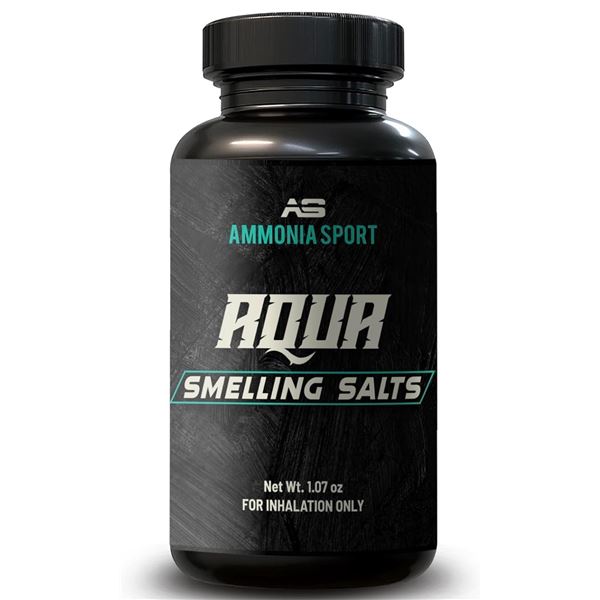 1 Bottle of AmmoniaSport Aqua Smelling Salts for Gym, Alertness, Fatigue - New