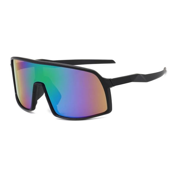 1 Pair of Black Polarized Unisex Sports Sunglasses - New