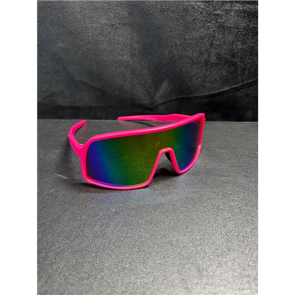 1 Pair of Pink Polarized Unisex Sports Sunglasses - New