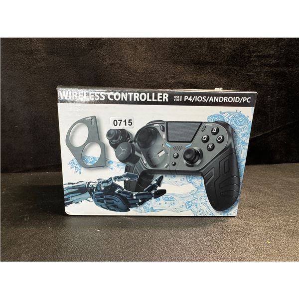 1 Wireless Gaming Controller for PS4/IOS/Android/PC with Swappable DPad - New
