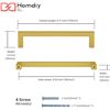 Image 4 : Homdiy Brushed Brass Cabinet Door Handles - 12 Pack (6-1/4" Size) - New in Box