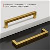 Image 5 : Homdiy Brushed Brass Cabinet Door Handles - 12 Pack (6-1/4" Size) - New in Box