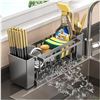 Image 1 : 2 Kitchen Sink Caddy Organizers with Auto-Drain Tray - Sponge/Brush/Cleaner Organizers - New