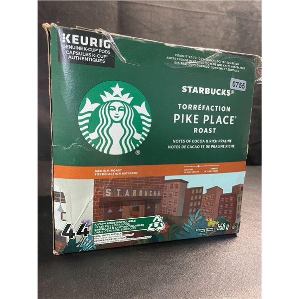 1 Box of Starbucks Pike Place Keurig K-Cup Coffee Pods; 44 Pods - New (BB: AU 19/2025)
