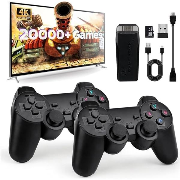 1 Retro Game Stick/Wireless Retro Game Console w/ 20,000+ Games/9 Emulators; Plug N Play - New