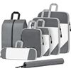 Image 1 : 7PC Travel Packing Organizer Set/Compression Packing Cube Set - New