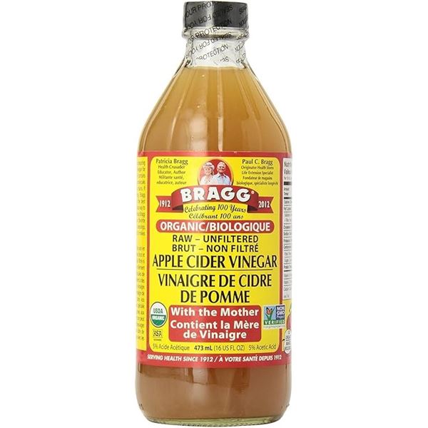4 Bottles of Bragg Organic Apple Cider Vinegar - 473ml - Raw-Unfiltered - New