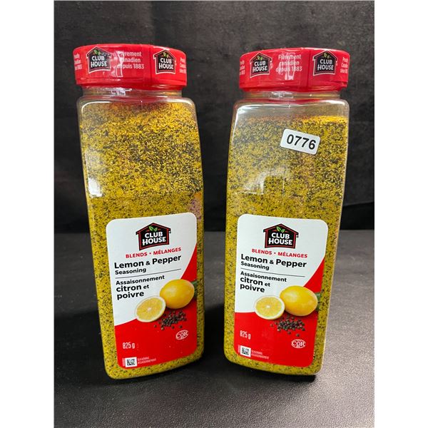2 Club House Lemon & Pepper Seasoning - 825g Each - New (BB: 2026/04/10)