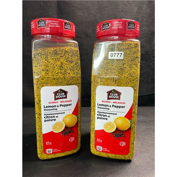 2 Club House Lemon & Pepper Seasoning - 825g Each - New (BB: 2026/04/10)