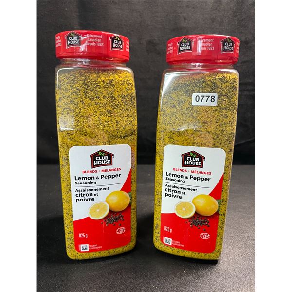 2 Club House Lemon & Pepper Seasoning - 825g Each - New (BB: 2026/04/10)