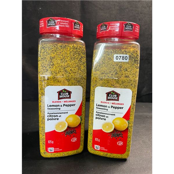 2 Club House Lemon & Pepper Seasoning - 825g Each - New (BB: 2026/04/10)