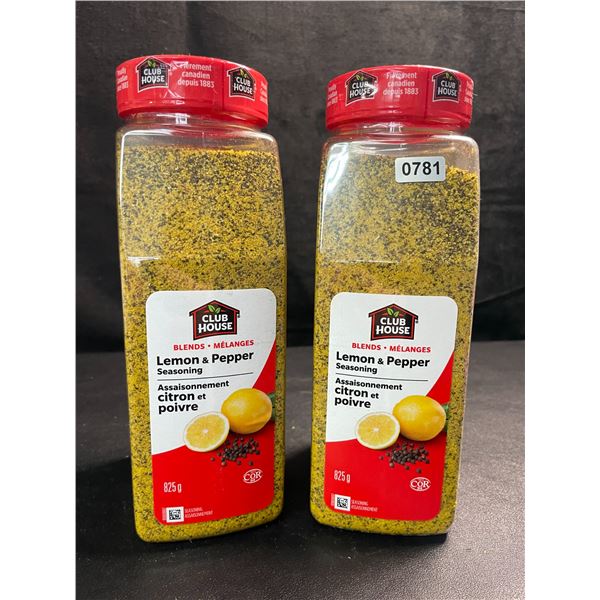 2 Club House Lemon & Pepper Seasoning - 825g Each - New (BB: 2026/04/10)