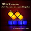Image 2 : 7PC Stackable LED 3D Night Light/Tetris-Style Puzzle Light - Brand New