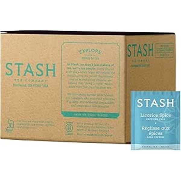 1 Box of Stash Tea Company Licorice Spice Tea Bags - 100 Count (BB: 02/2027)
