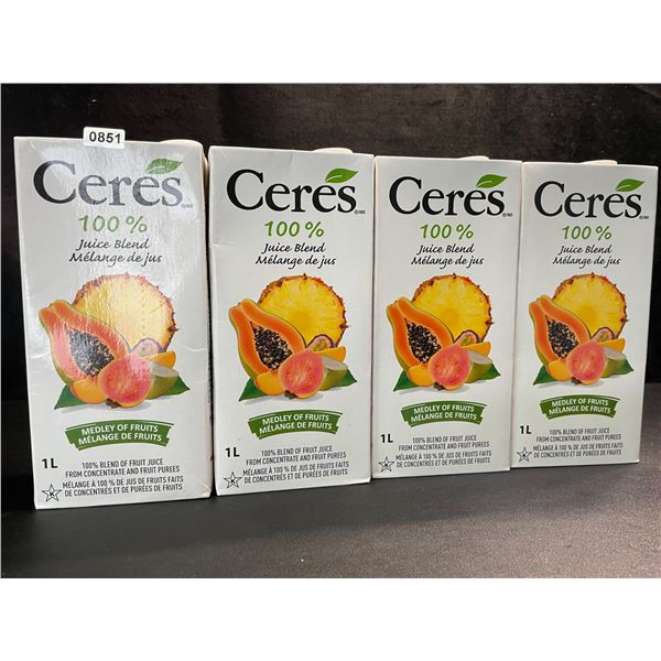 4 Ceres 100% Juice Blend; Medley of Fruits Juice - 1L Each (BB: 2025 MA 05)