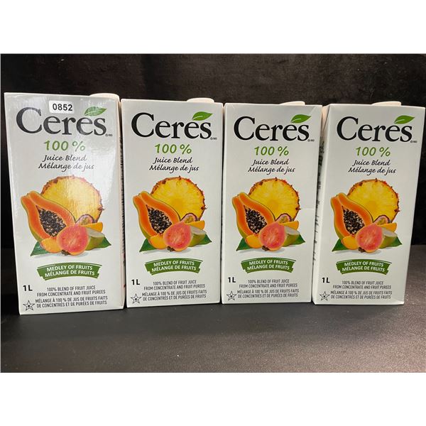 4 Ceres 100% Juice Blend; Medley of Fruits Juice - 1L Each (BB: 2025 MA 05)