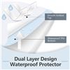 Image 5 : 1 Twin Size Waterproof Mattress Protector (39" x 75") - Deep Pocket Fits up to 18inches - New
