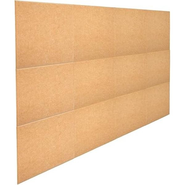 12-Pack of Felt/Cork Board Alternative Wall Tiles (11.8" x 11.8") w/ Self-Adhesive Backing - New