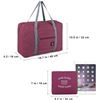 Image 4 : 2-Pack of Foldable Travel Duffle Bags - Wine Red/Dark Blue; Great for Travel - New