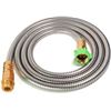 Image 1 : 1 Metal 8FT Garden Hose - Stainless Steel Outdoor Water Hose; Lightweight/Flexible - New