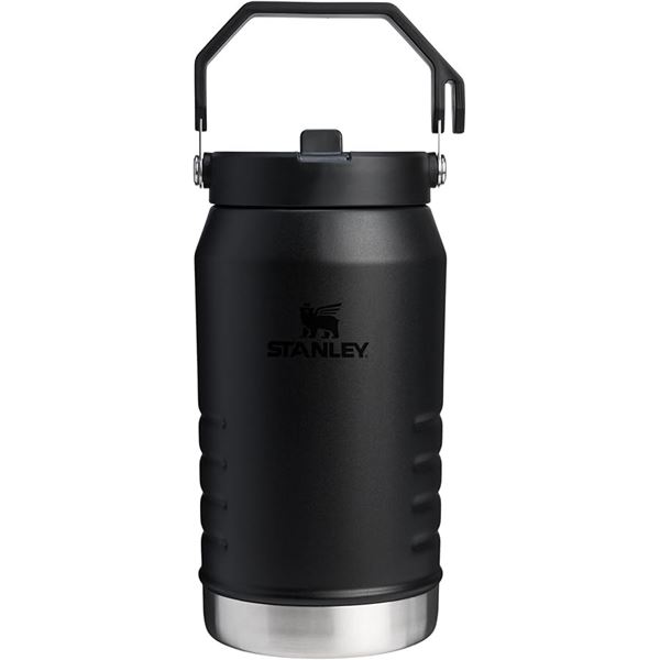 1 STANLEY Iceflow Flip Straw Jug with Handle - 64 oz - Black ; Insulated/Leakproof - Brand New